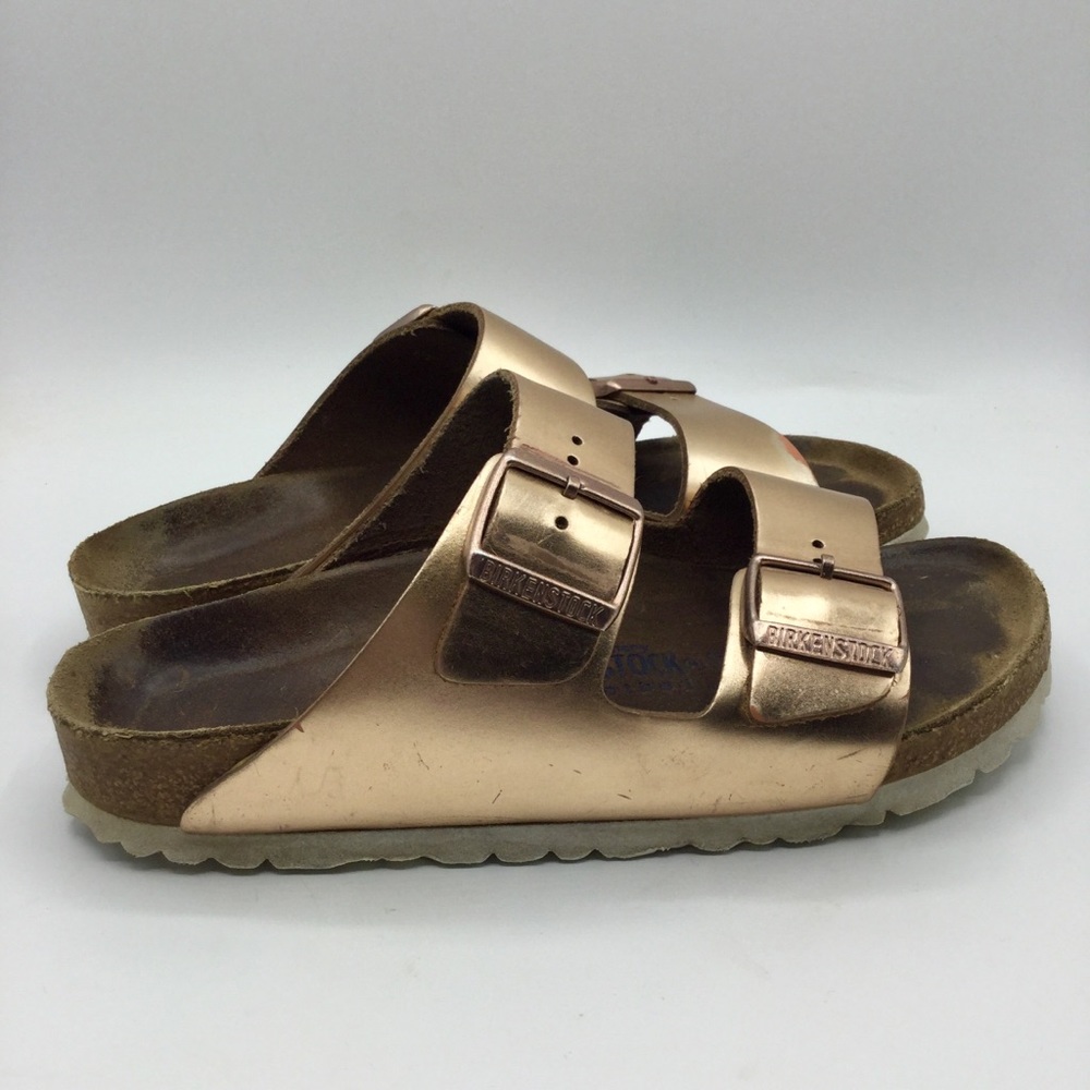 Birkenstock Arizona Soft Footbed Sandal Rose Gold - Picture 6 of 13
